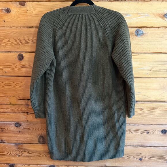Madewell Olive Henley Sweater Dress Small - Picture 4 of 6